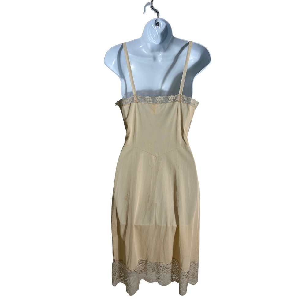 VINTAGE 60s CARESS Lace Slip Nightgown Vanity Fair Lingerie Dress - Picture 3 of 15